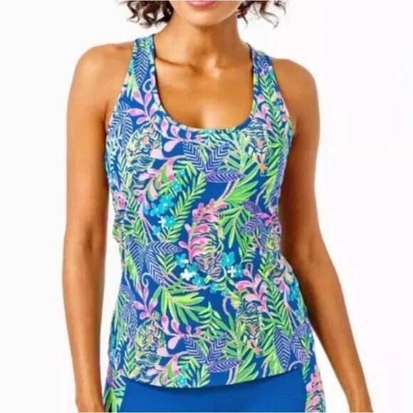 Lilly Pulitzer Tops - Lilly Pulitzer Luxletic Mina Bra Racerback Tank in Borealis Blue